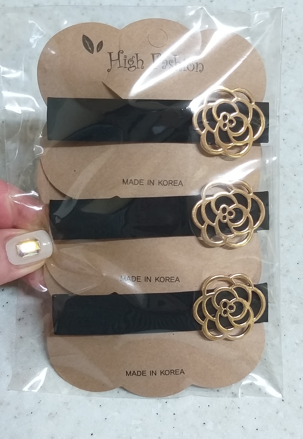 레인걸 겟하라 옆머리 머리핀 헤어핀 자동핀