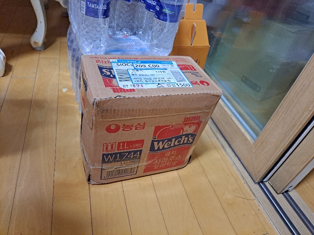 웰치스 사과 주스 종이