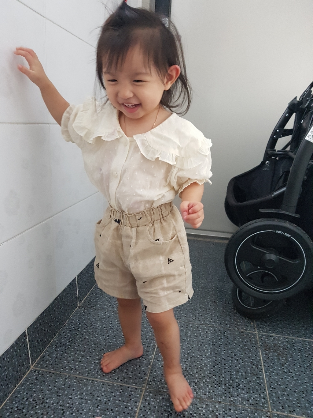 맘스메이드 여아용 자수 와이드자켓 반바지 리뷰후기