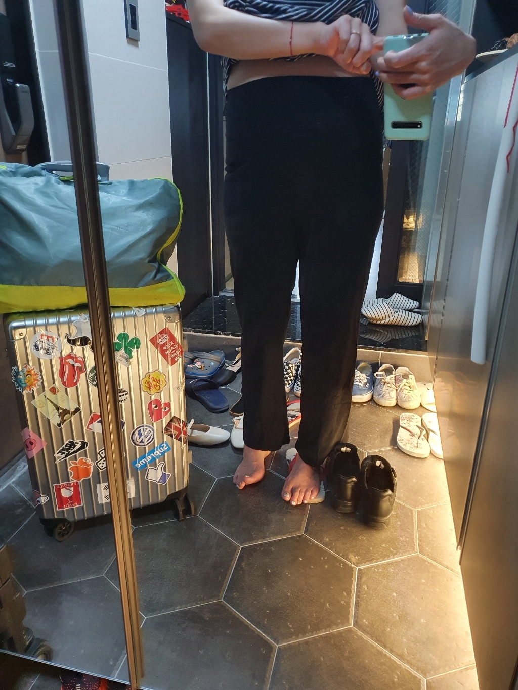 마더라이크 도톰면 복대 요가바지