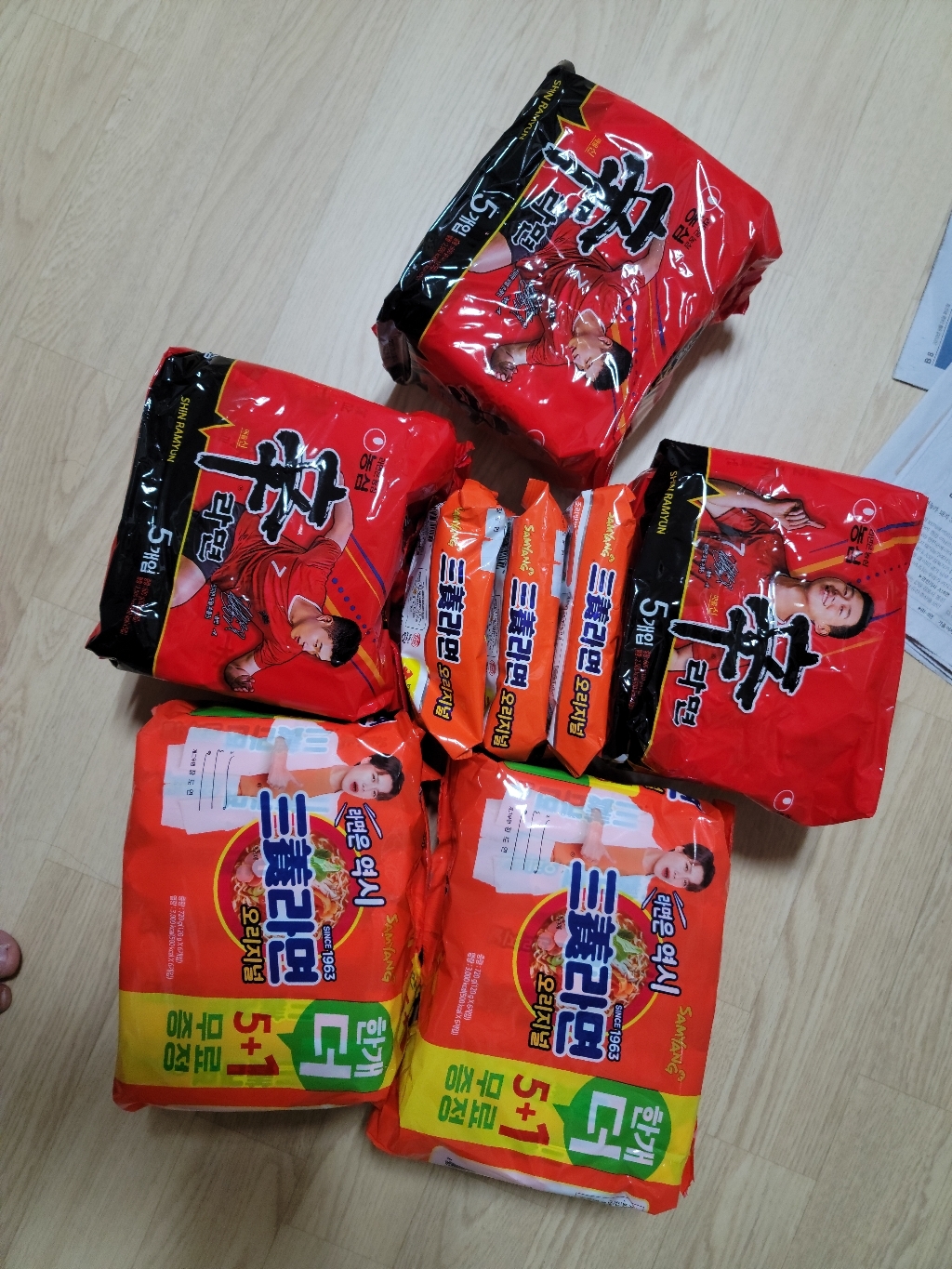 삼양라면 15개 농심신라면 15개