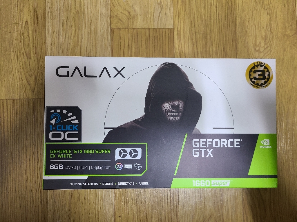 갤럭시 GALAX 지포스 GTX 1660 SUPER EX OC D6 6GB 그래픽카드 WHITE 리뷰후기