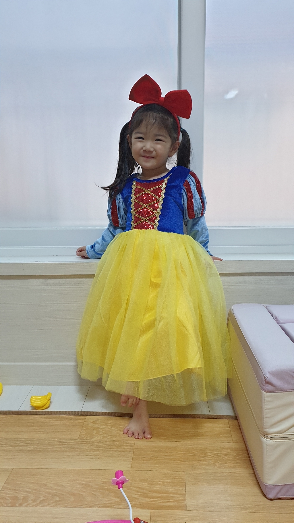 미소파파 여아용 백설공주 벨로아 탑원피스