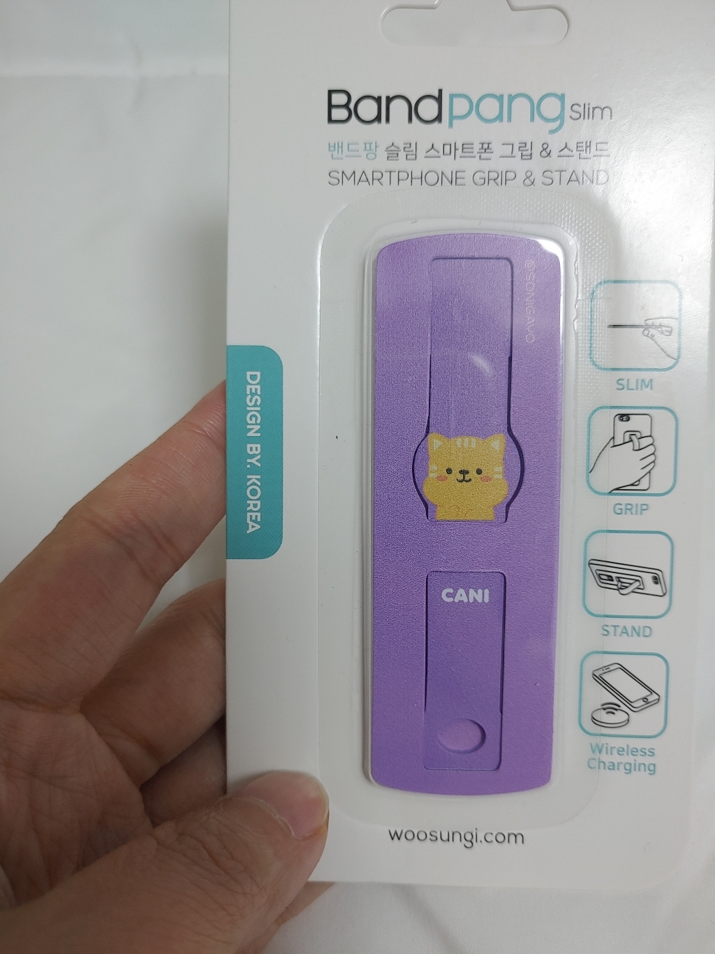손이가요 캐릭터 밴드팡슬림 스마트폰 그립 거치대 카니 리뷰후기