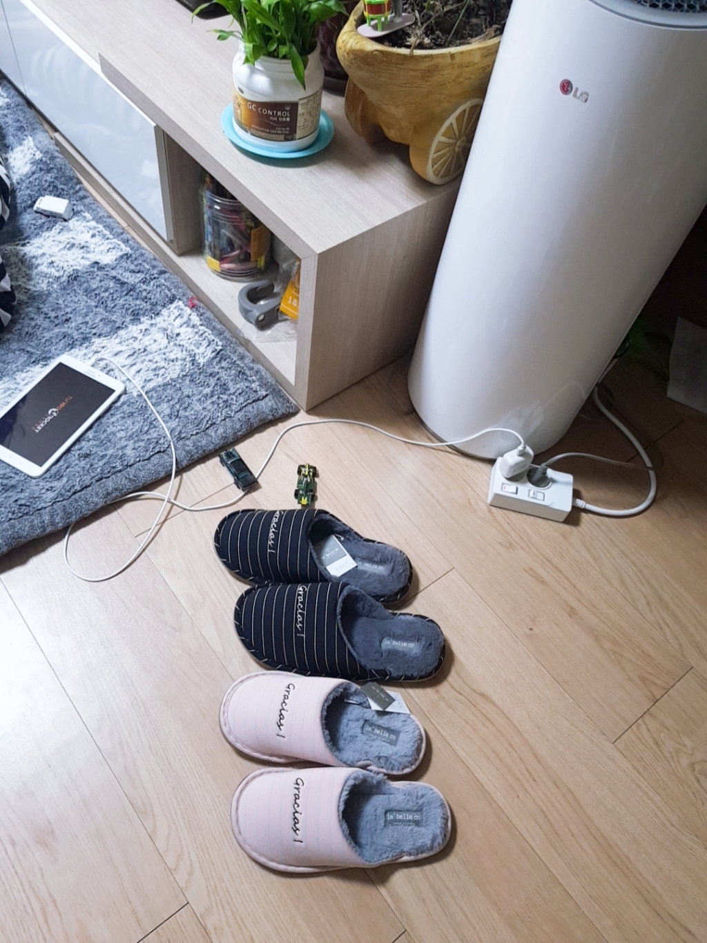라벨라코 엣지 실내화 핑크 블랙