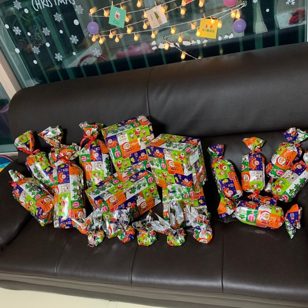 포포팬시 뽀로로 크리스마스 비닐 증착 포장지