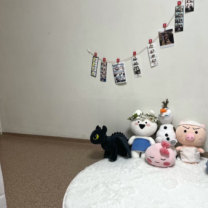 울트라패션 마니 털 원형러그 둥근카페트 텐트 방 꾸미기 촬영소품