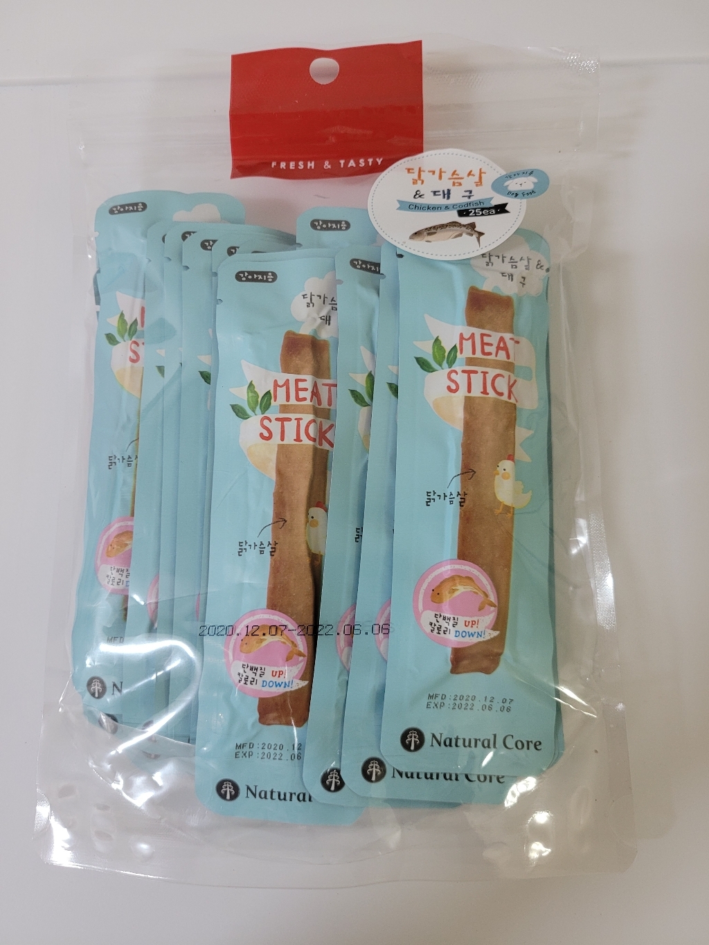 네츄럴코어 미트스틱 강아지 간식 리뷰후기