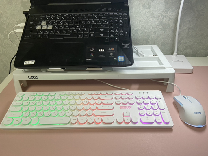 앱코 HACKER RGB LED 멤브레인 키보드 마우스 리뷰후기