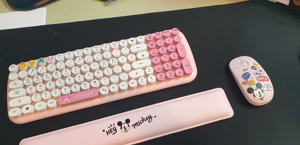 로이체 디즈니 피글렛 풀버전 무선 레트로키보드