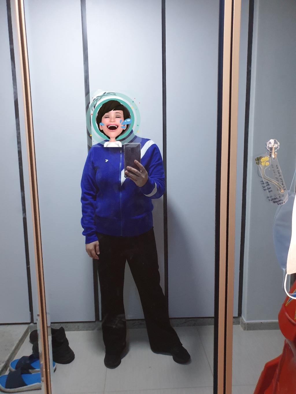 럭스골프 여성용 배색 골프 울 방풍 바람막이 니트 B20W803W