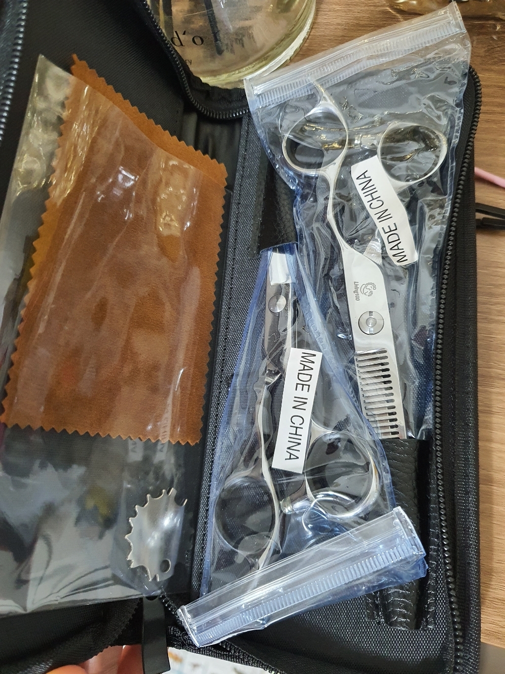 ivin100 일본440C고급스틸 미용가위세트 -021가위)고급파우치 증정