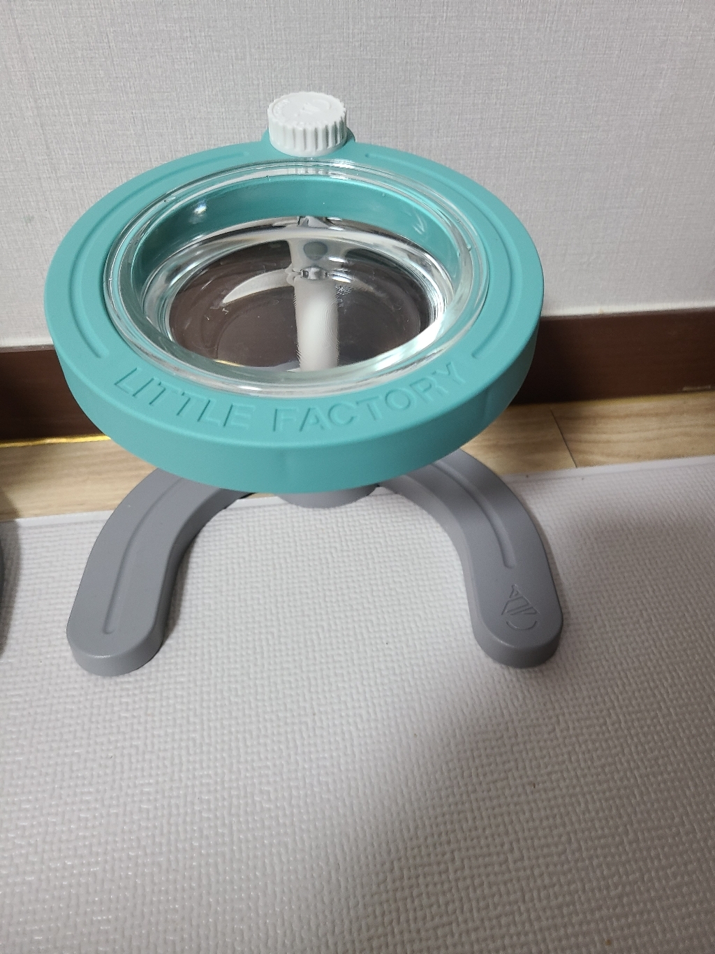 리틀팩토리 반려동물 유리 식기 1구 기본형 12~20cm, 민트, 1개