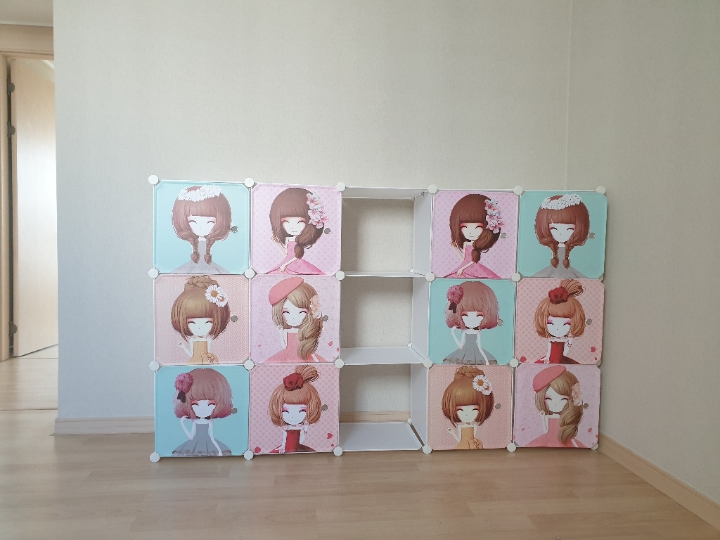유아용 에라토 DIY 공주 캐릭터 수납장 6칸