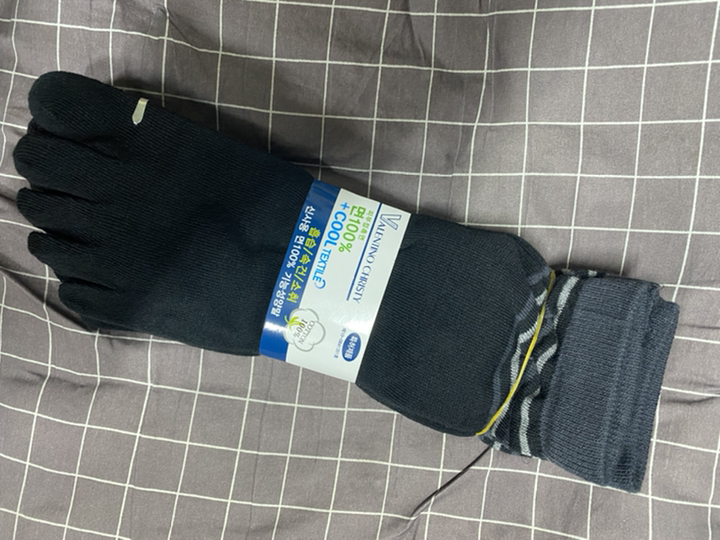 양말조아 발렌티노 남성용 면100 쿨텍스 땀흡수가잘되는 세련된 목링글 발가락양말 단목/중목 _5켤레
