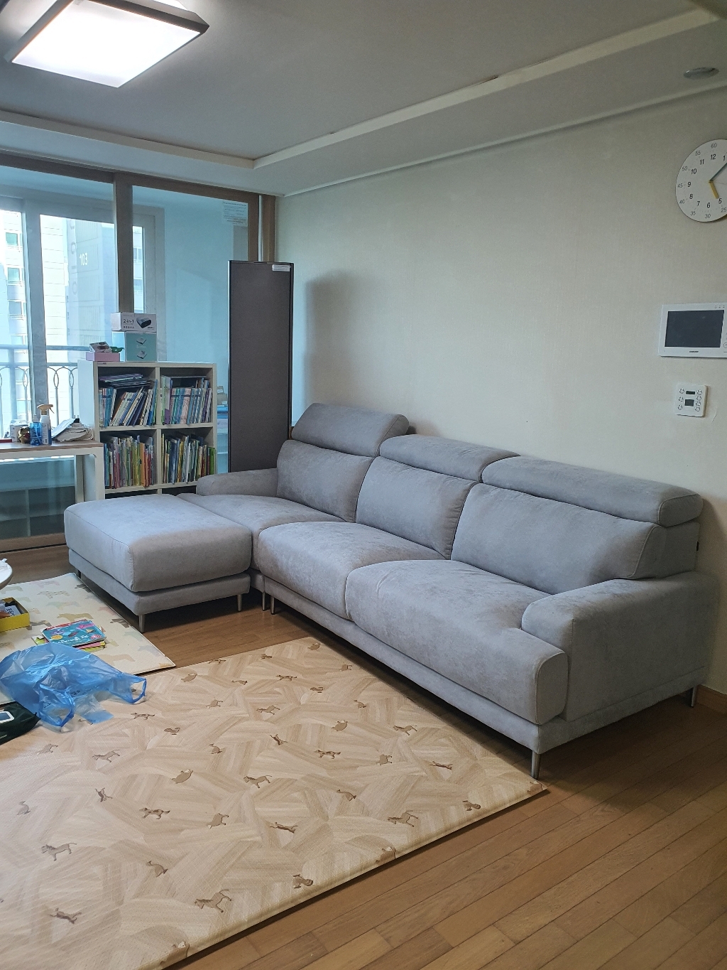 리바트 발렌 4인 패브릭소파 오토만 리뷰후기