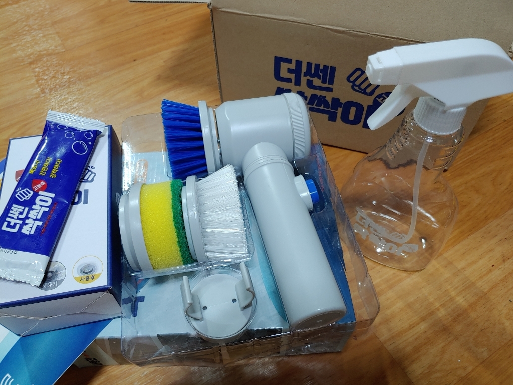 인포벨 자동 청소브러쉬 더쎈 싹싹이 청소솔3종본체거치대초강력 버블폼10종 b 리뷰후기