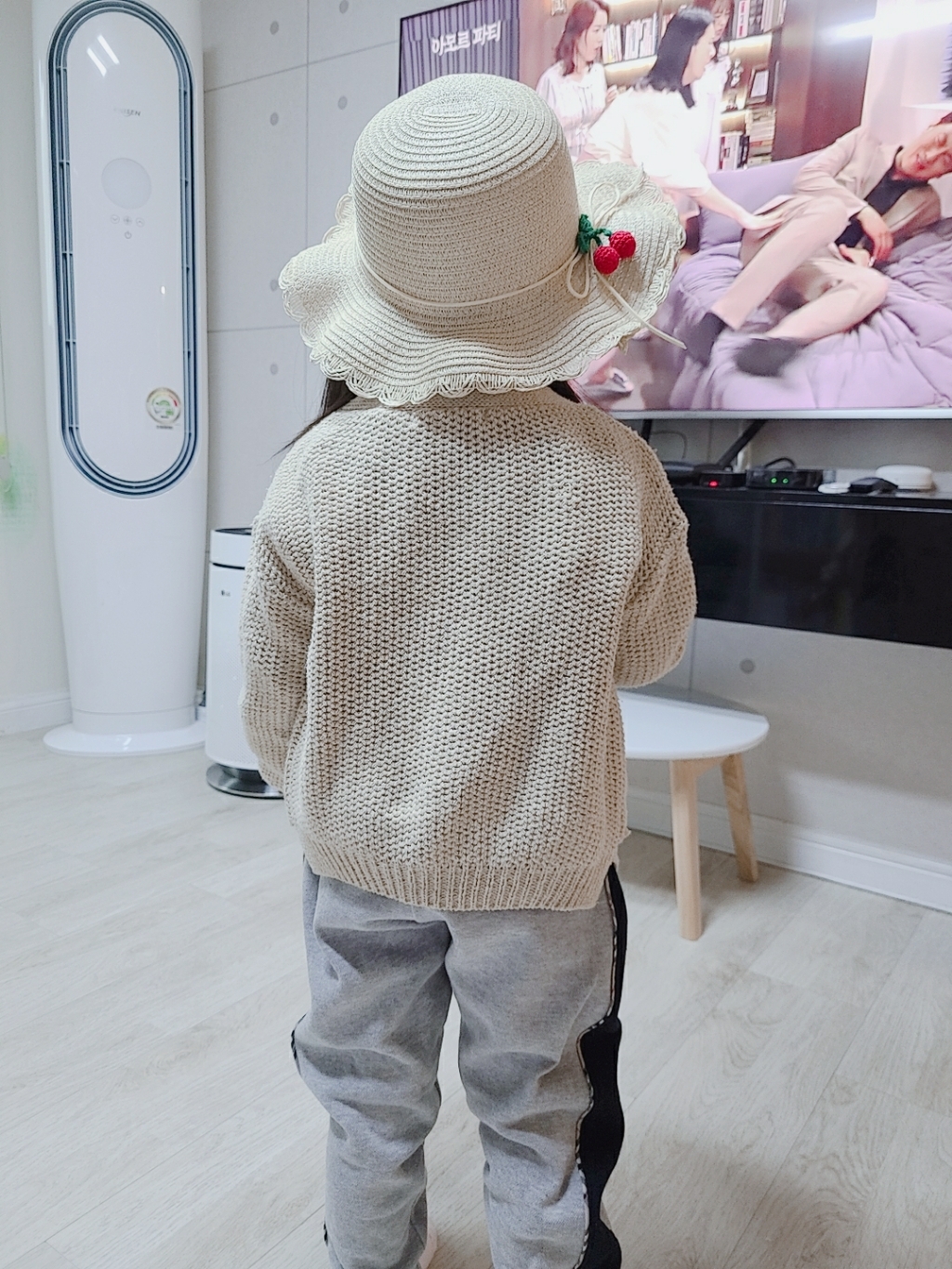 비솔 아동용 체리 밀짚모자 가방