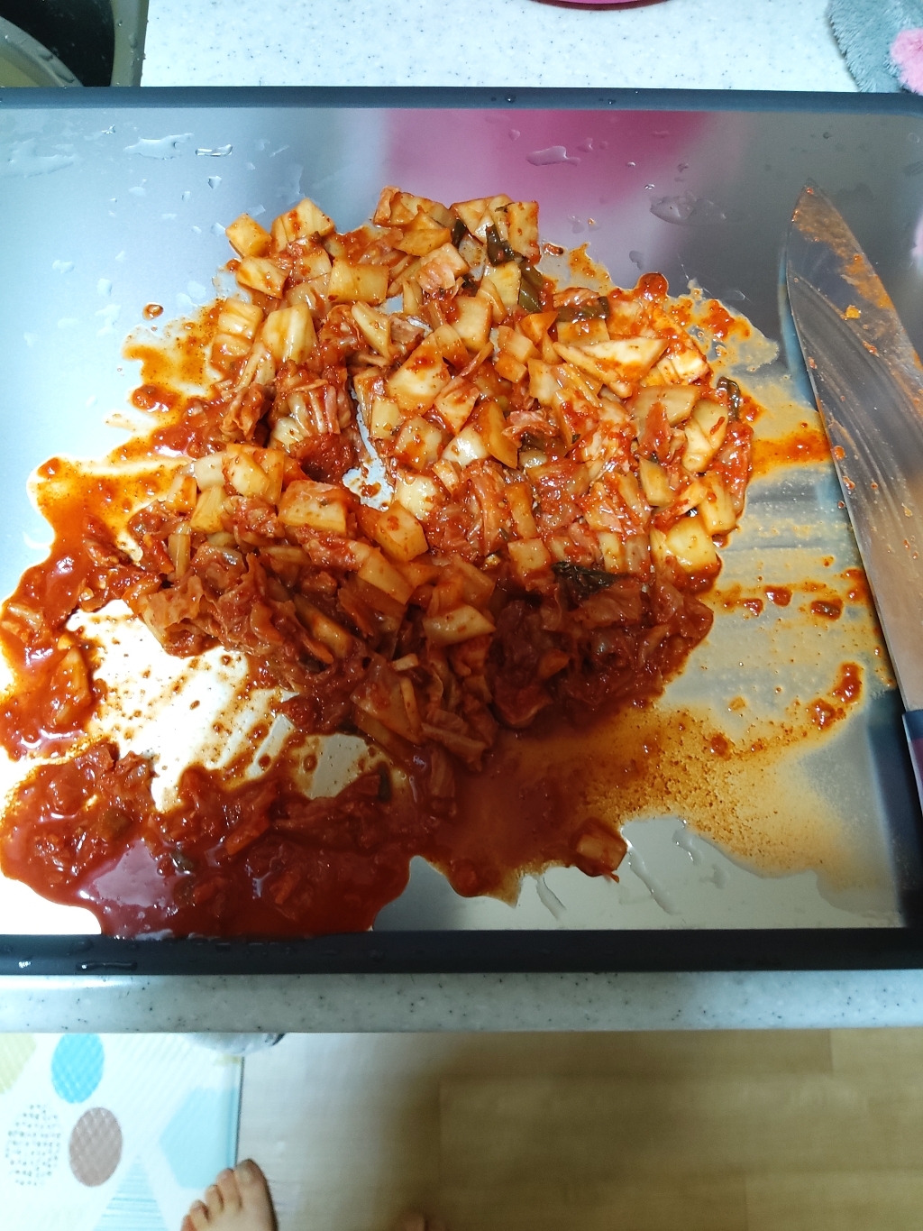 키친멜로디 양면 스테인레스 도마 리뷰후기