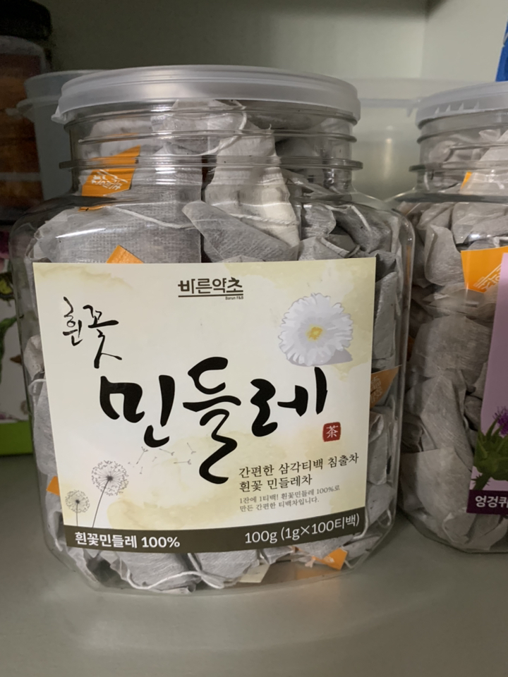 바른약초 흰꽃 민들레차 삼각티백 리뷰후기