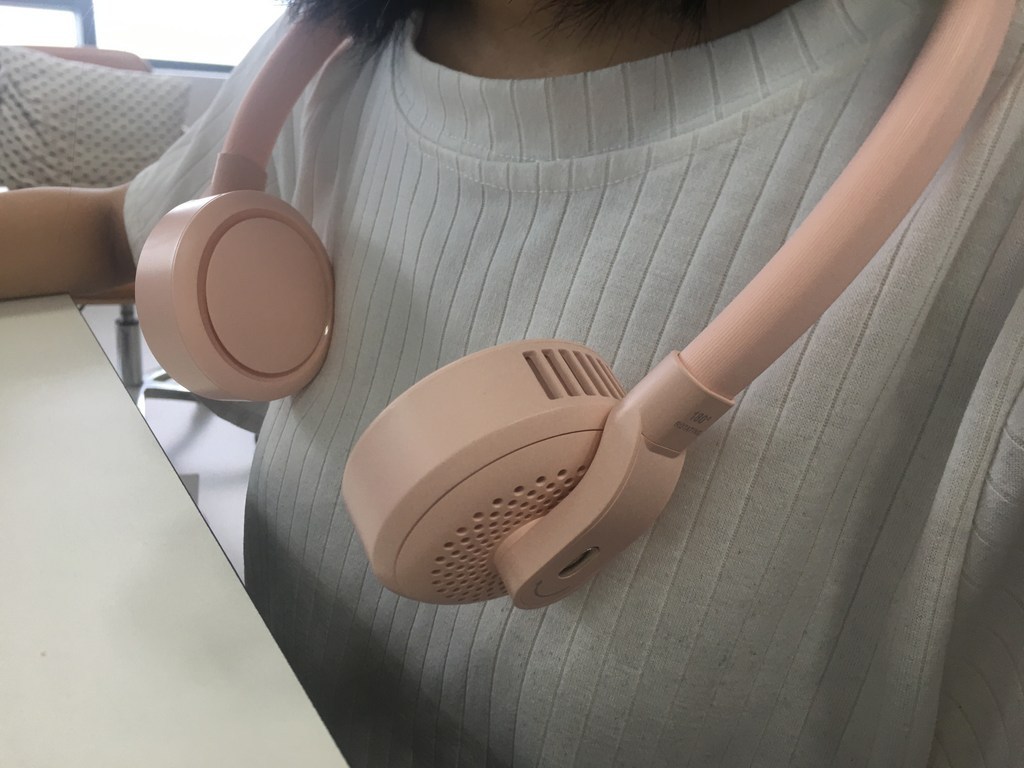 YEAR COOR 2021휴대용 넥밴드 목걸이 선풍기 날개 없는 팬 USB 충전 가능