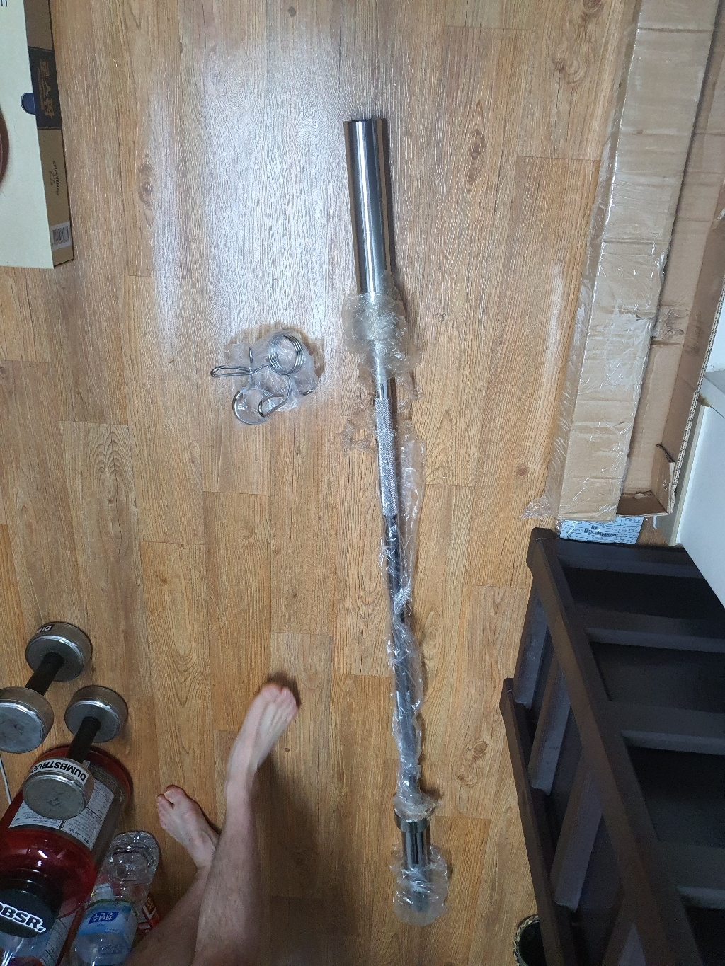 포스스포츠 중량 크롬역기봉 /중량봉/바벨봉/역기바/컬바/원판/바벨/플레이트