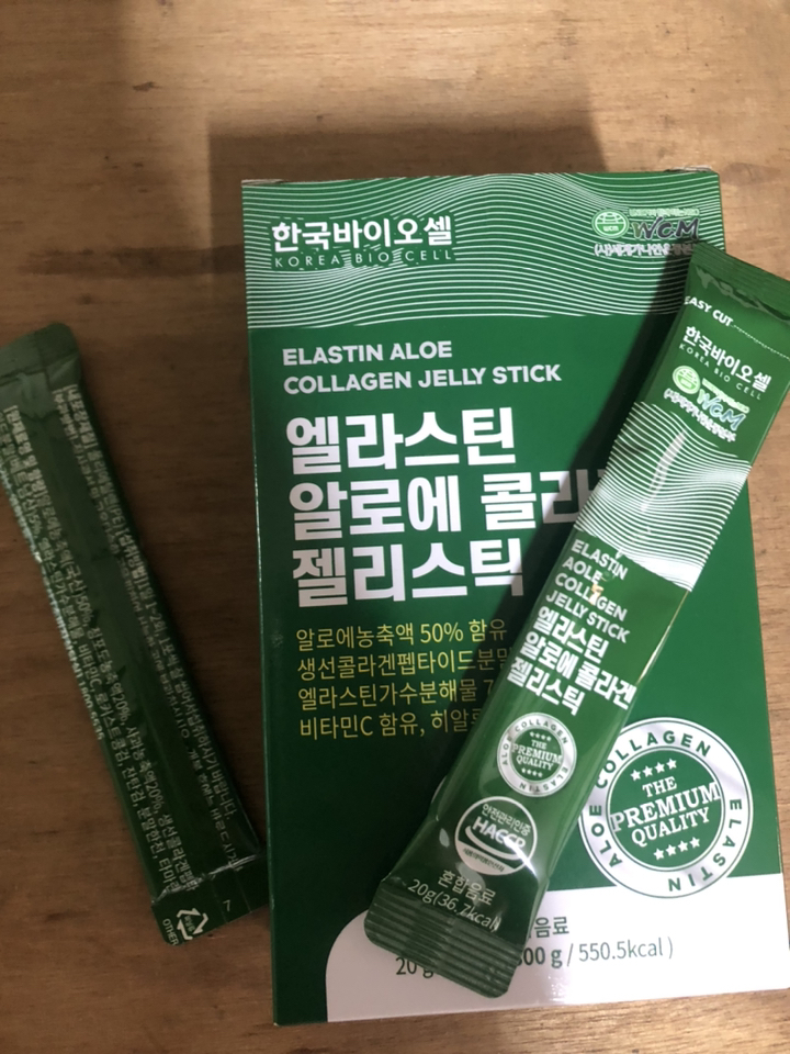 한국바이오셀 엘라스틴 알로에 콜라겐 젤리스틱