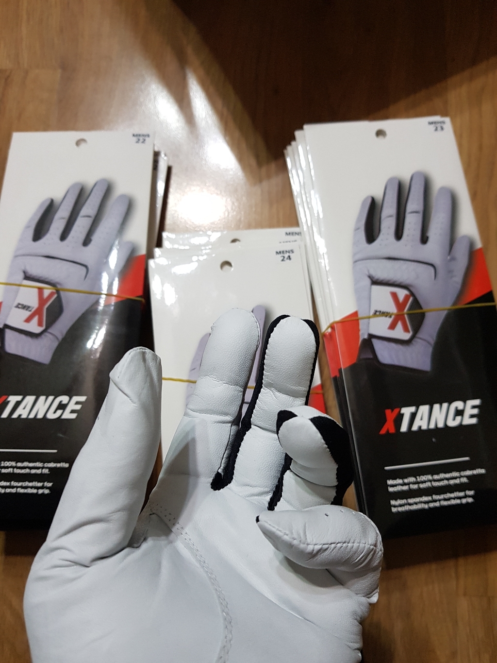 XTANCE 남성용 양피 골프장갑 왼손용