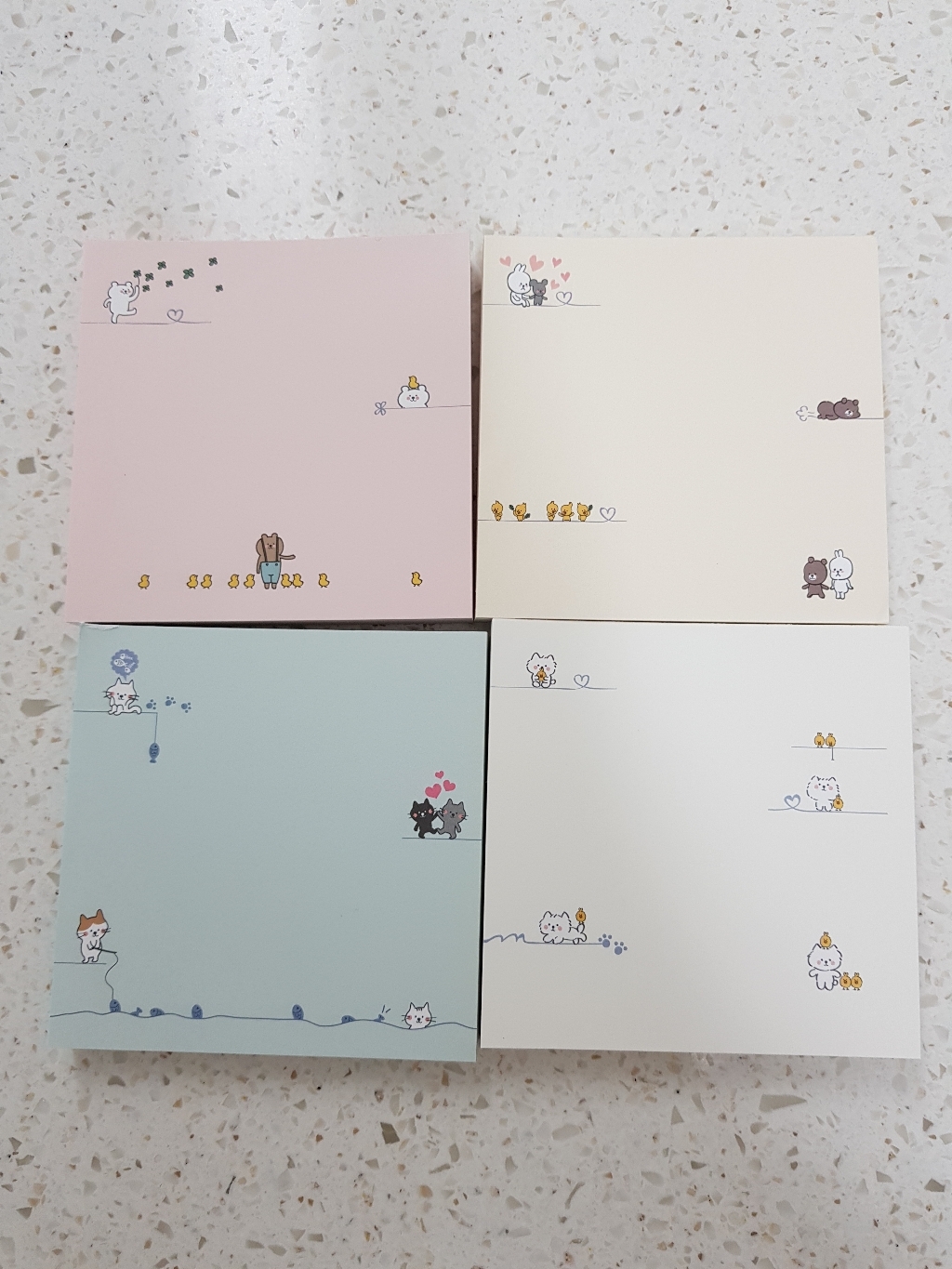 데일리재팬 떡메모지 캐릭터 4종혼합
