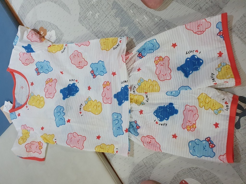 따솜 아동용 스타곰젤리 오가닉 5부 쟈가드 실내복 상하의세트 리뷰후기