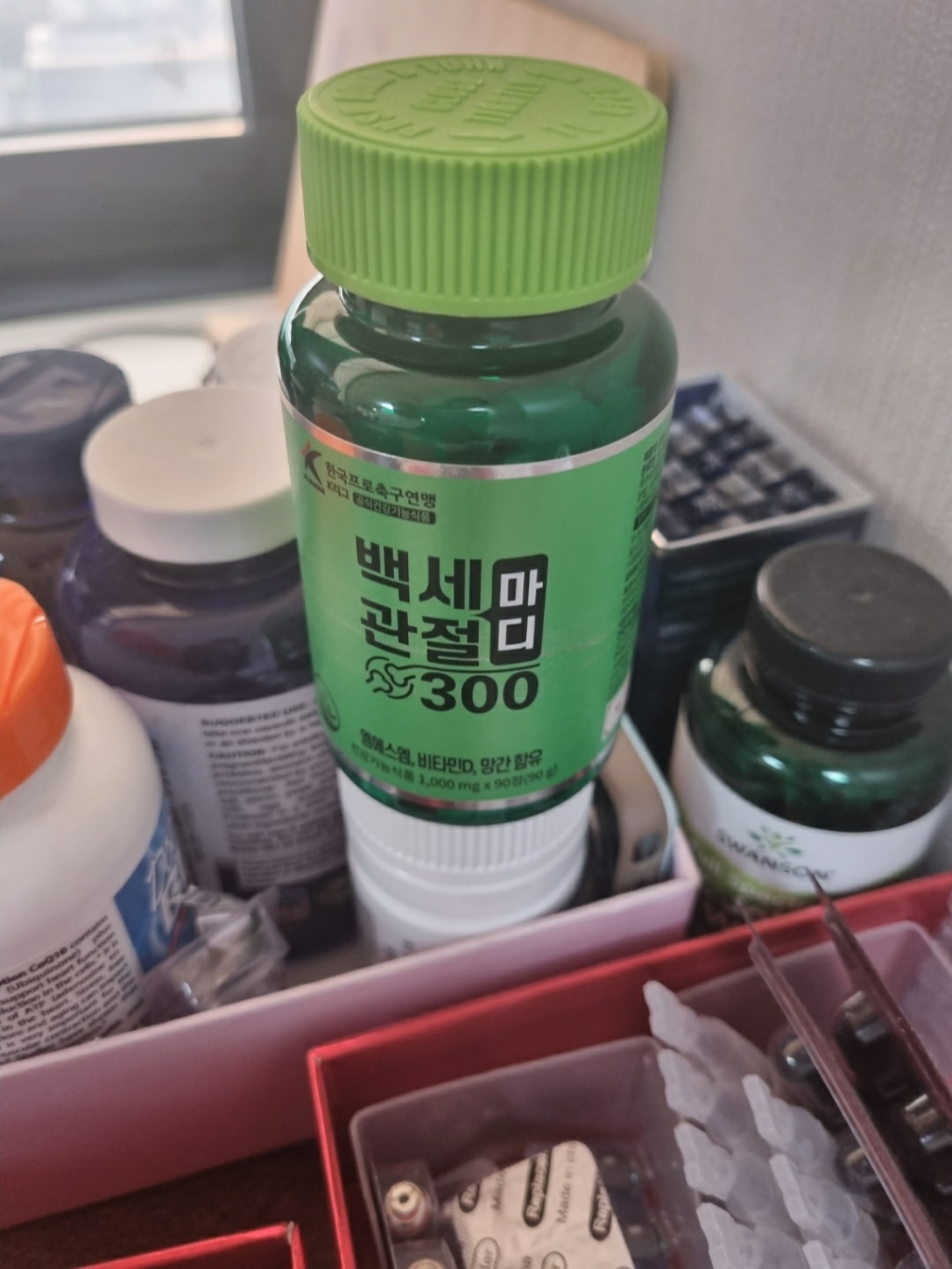 백세마디관절300 S 초록잎홍합 상어연골 비타민D 망간 관절영양제 90정 백세존