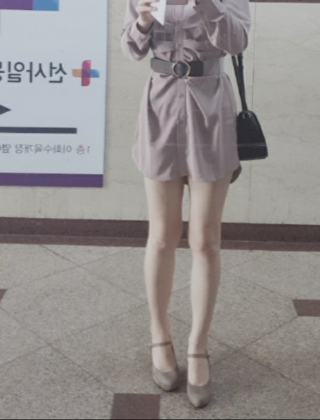 패션포인트 여성용 원형 인조가죽 벨트 리뷰후기