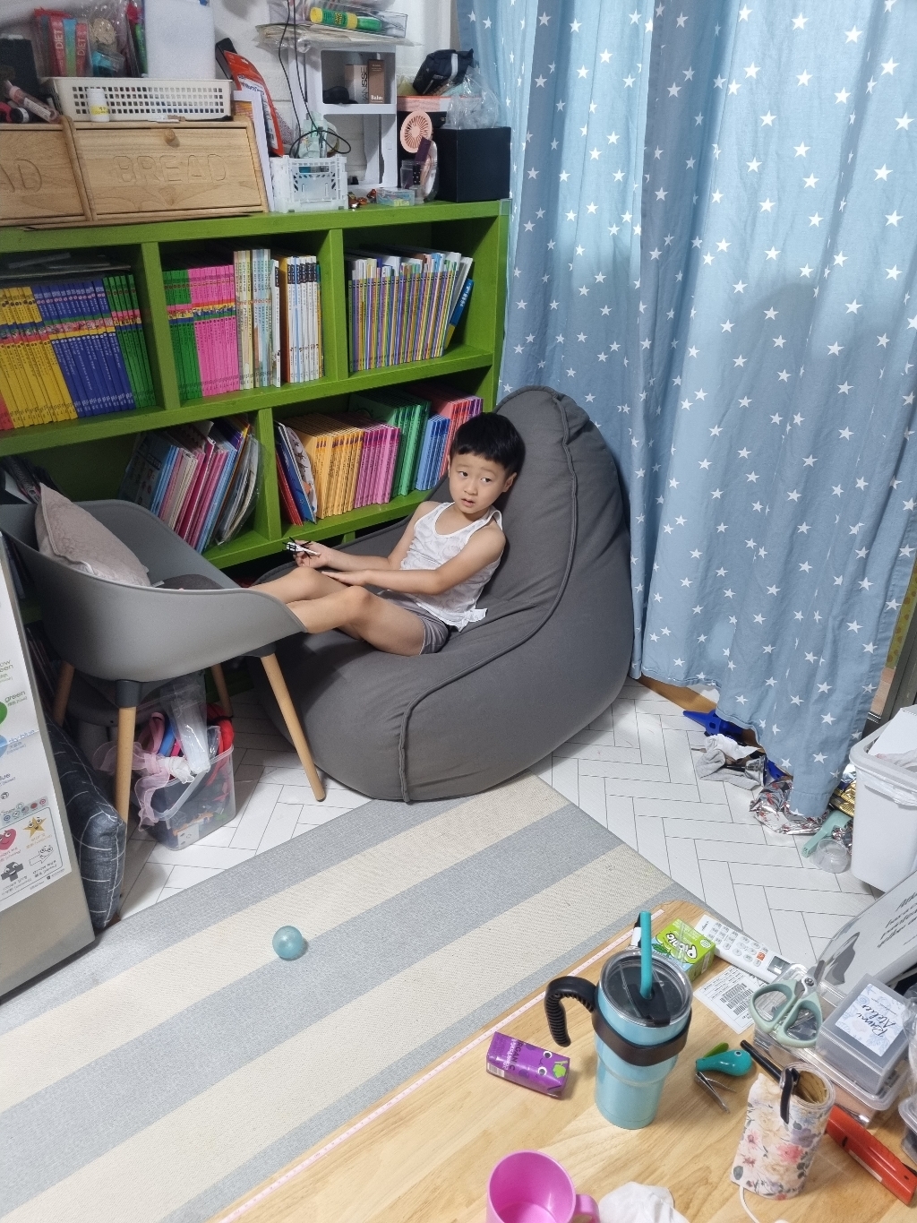 에보니아 147 에어레더 빈백소파