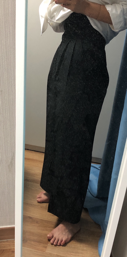 티데일리 티알 핀턱 롱 와이드 슬랙스 여성용 뒷밴딩 바지