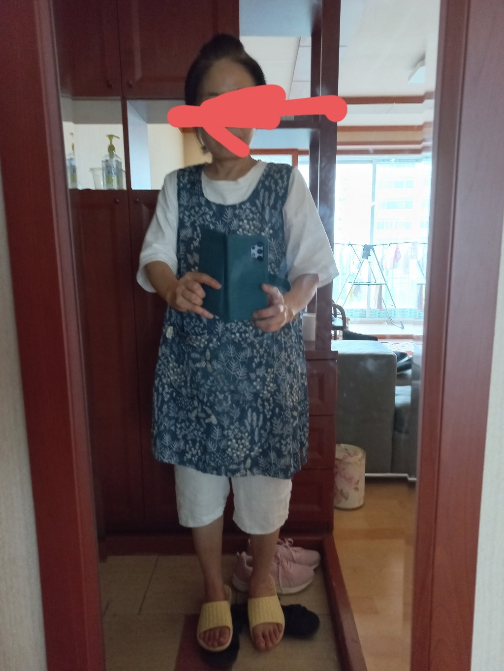 리프 인견 여름 앞치마 2coor 원피스앞치마 인견앞치마 공방