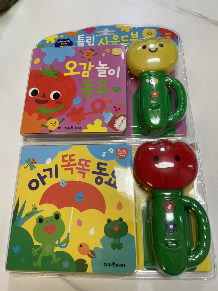 튤립 사운드북 베스트 2종 오감 놀이 동요 아기 똑똑 동요