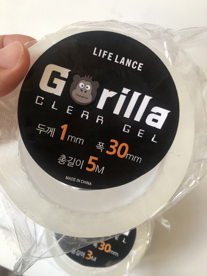 접착흔적 없는 고릴라 클리어겔 실리콘 방수 양면테이프 리뷰후기