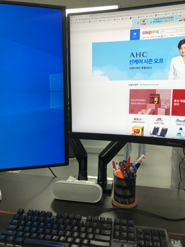 알파플랜 D2R 고중량 듀얼 모니터암 거치대 스탠드 리뷰 후기