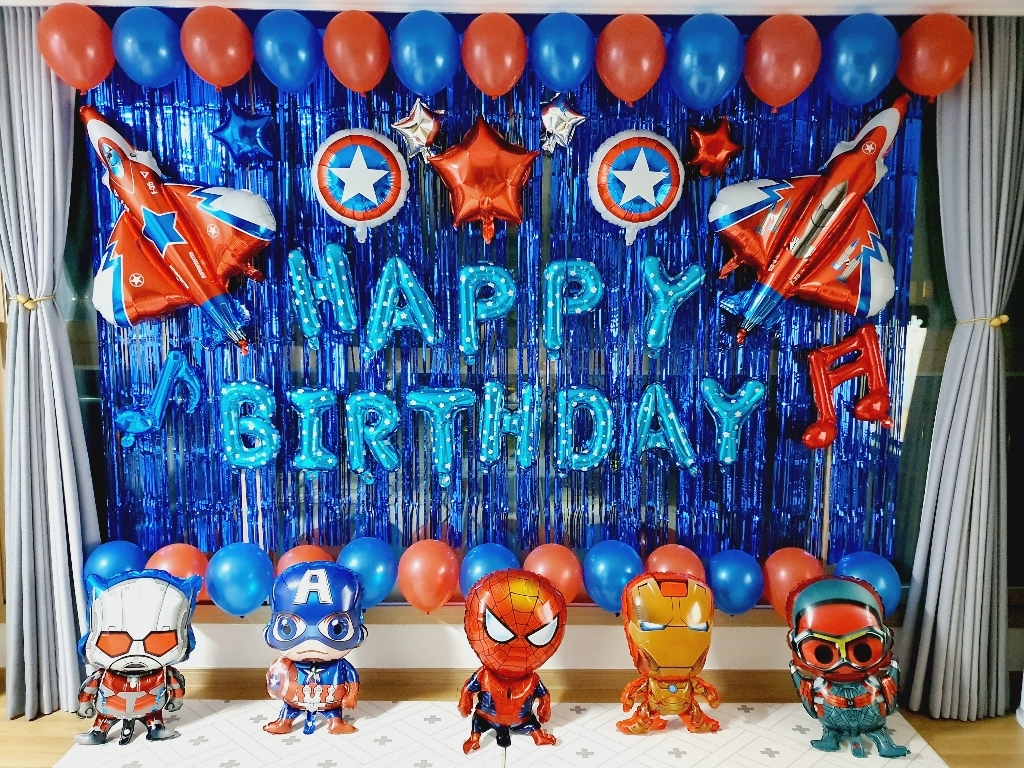 I&H 슈퍼히어로 생일파티 파티용품 풍선세트
