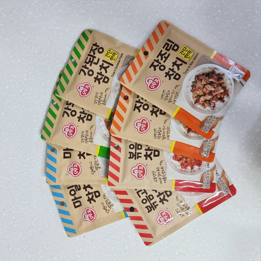 오뚜기 간단한끼 참치 4종 강된장참치 2개 장조림참치 2개 마일드참치 2개 볶음고추장참치 2개