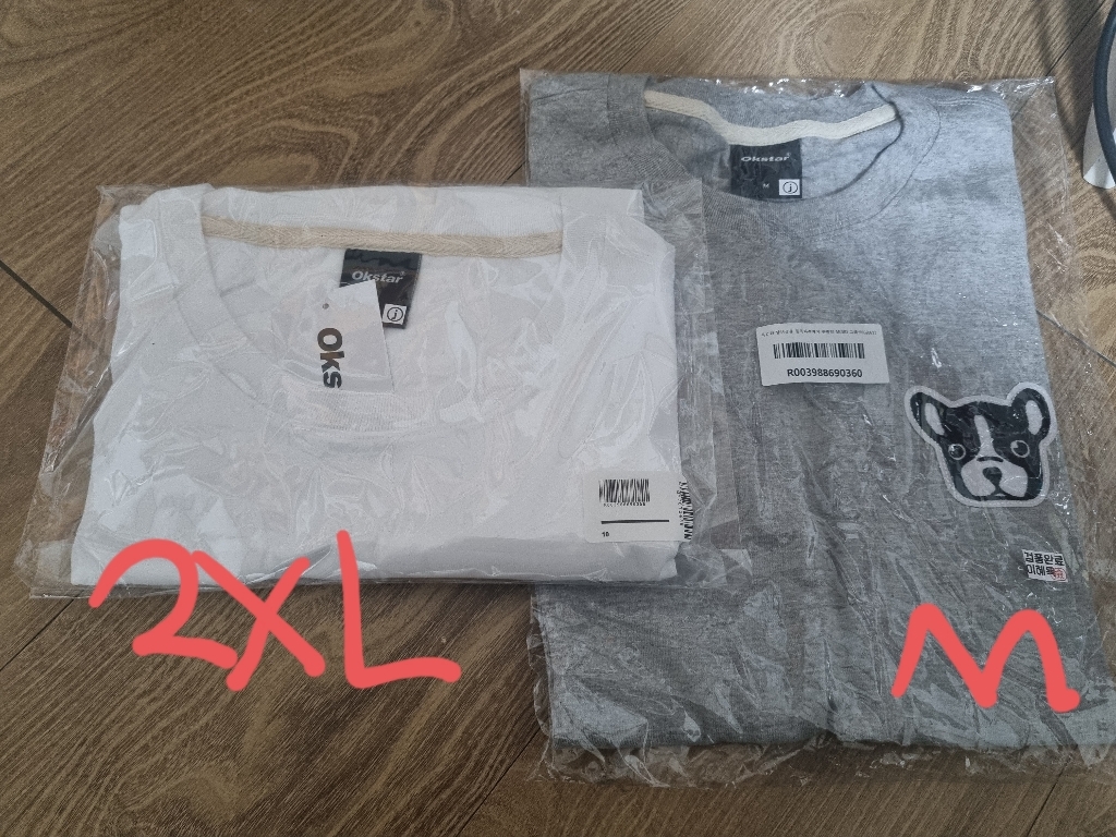 옥스타 남녀공용 불독 자수 패치 반팔 티셔츠 7TS010 리뷰후기