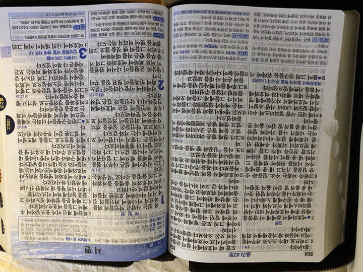 큰글씨 천연 가죽 성경책 개역개정 새찬송가 큰글 큰글자 성경