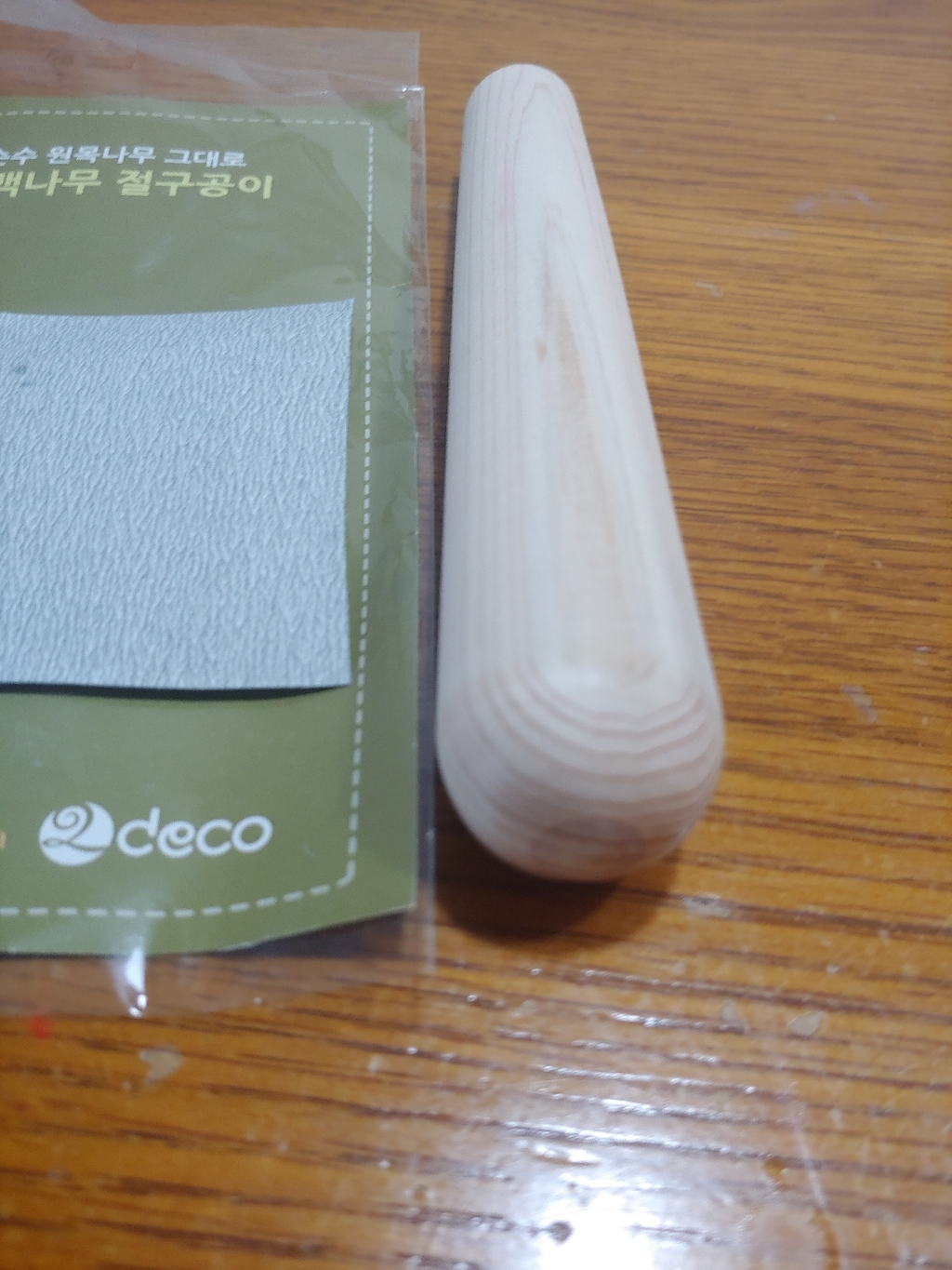 투데코 편백나무 이유식 조리기 전용 절구공이