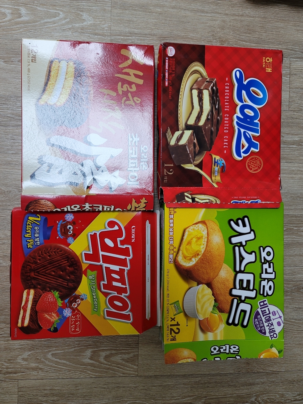 오리온 빅파이 카스타드 초코파이 오예스