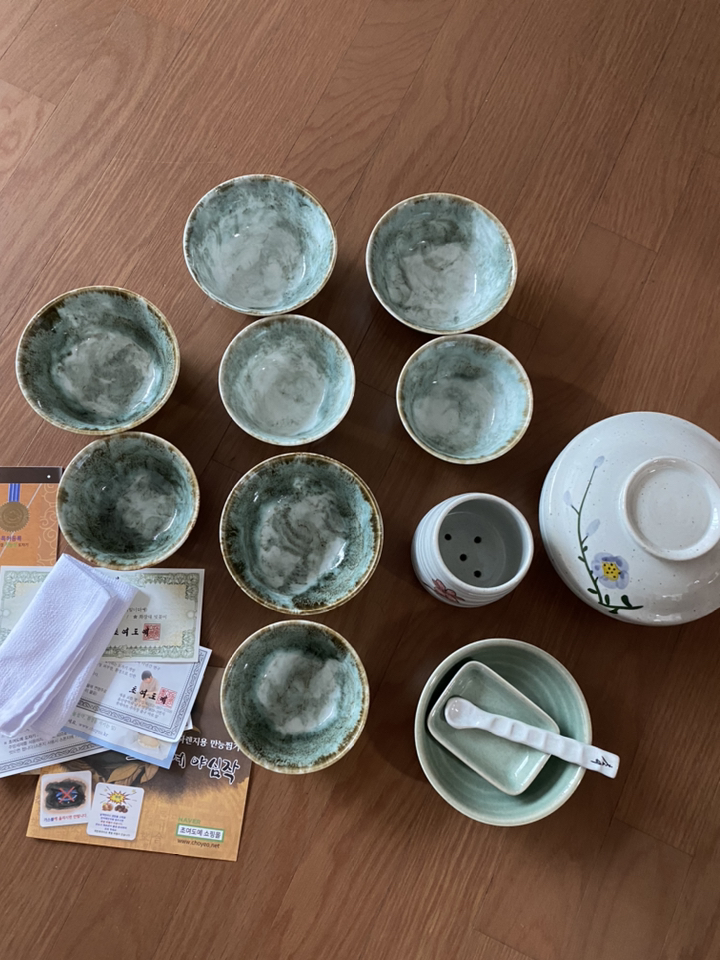 초여도예 산수화 밥국 2셋트
