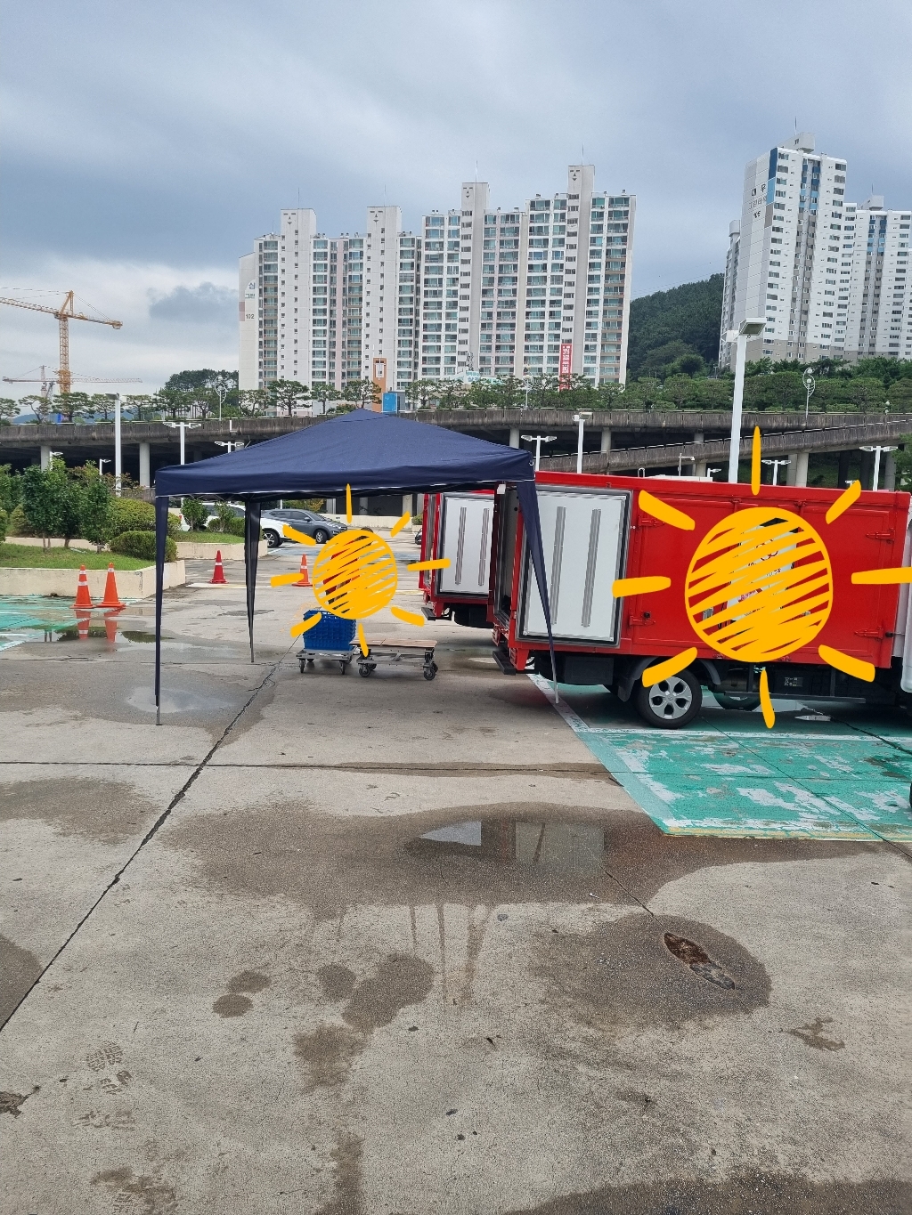 비스카 접이식 천막 X 행사용 캠핑용 방수 그늘막텐트 캐노피천막