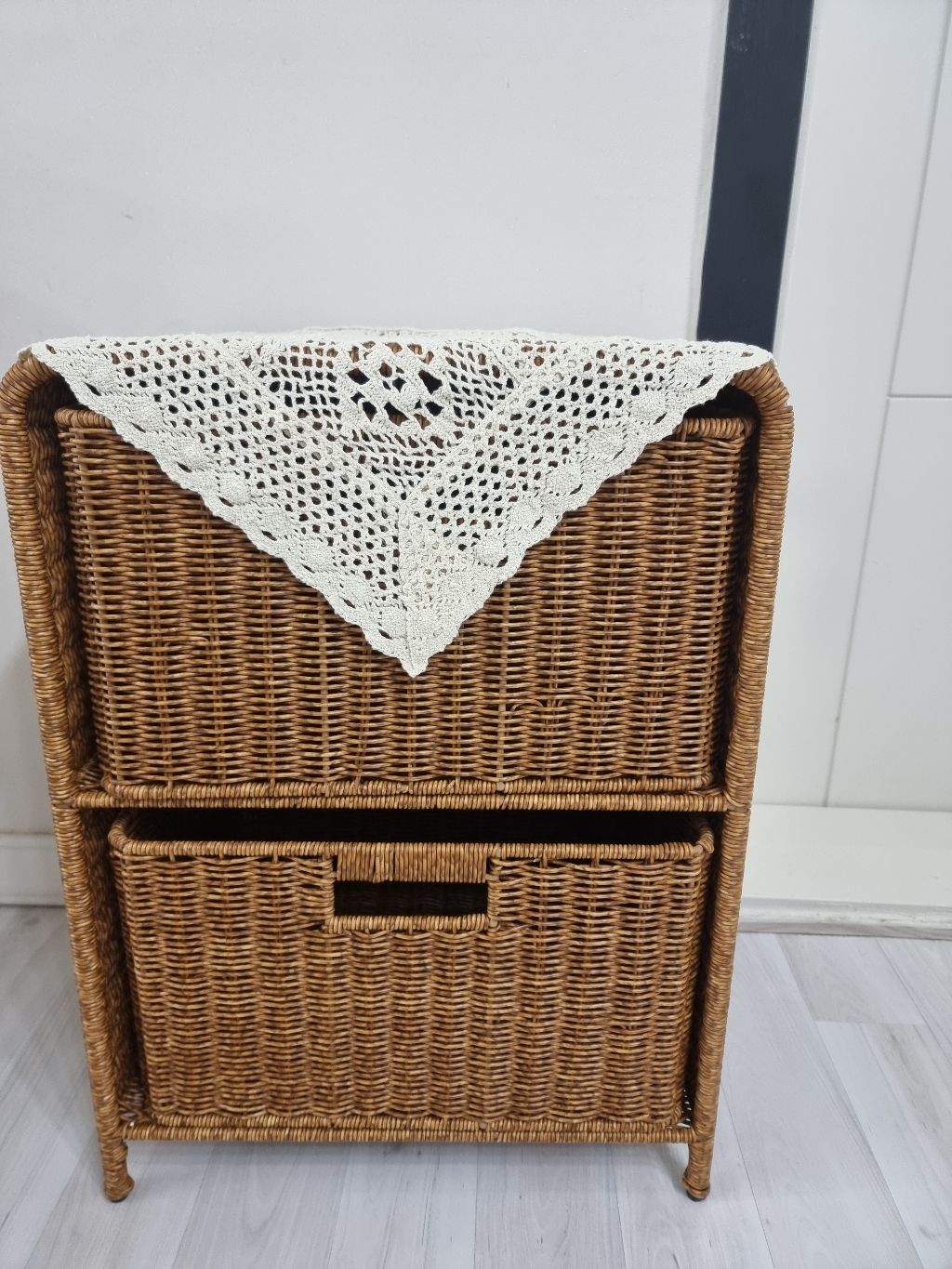하우스레시피 라탄 2단 수납장