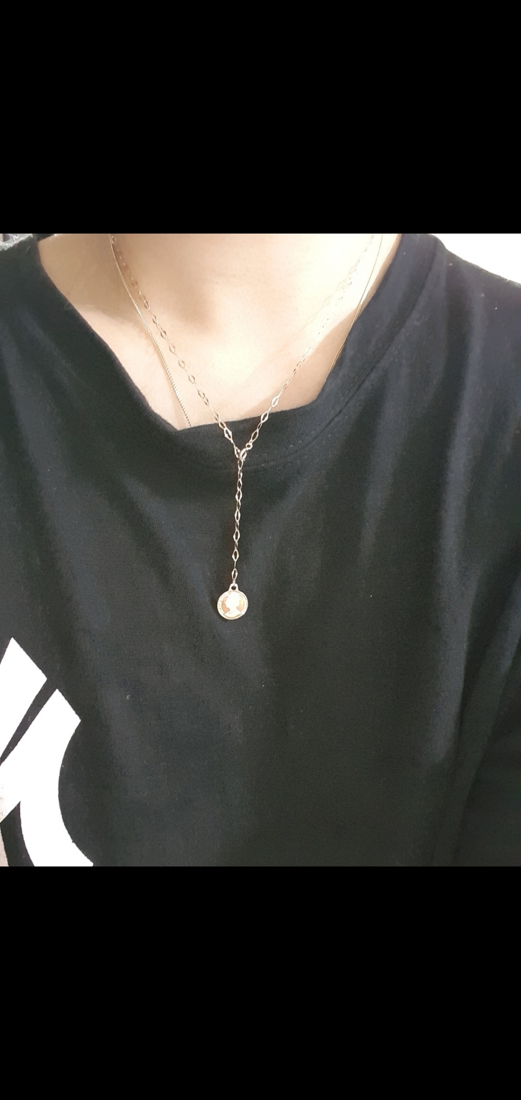 SARA OD 14K 엘리자베스 문체인 목걸이