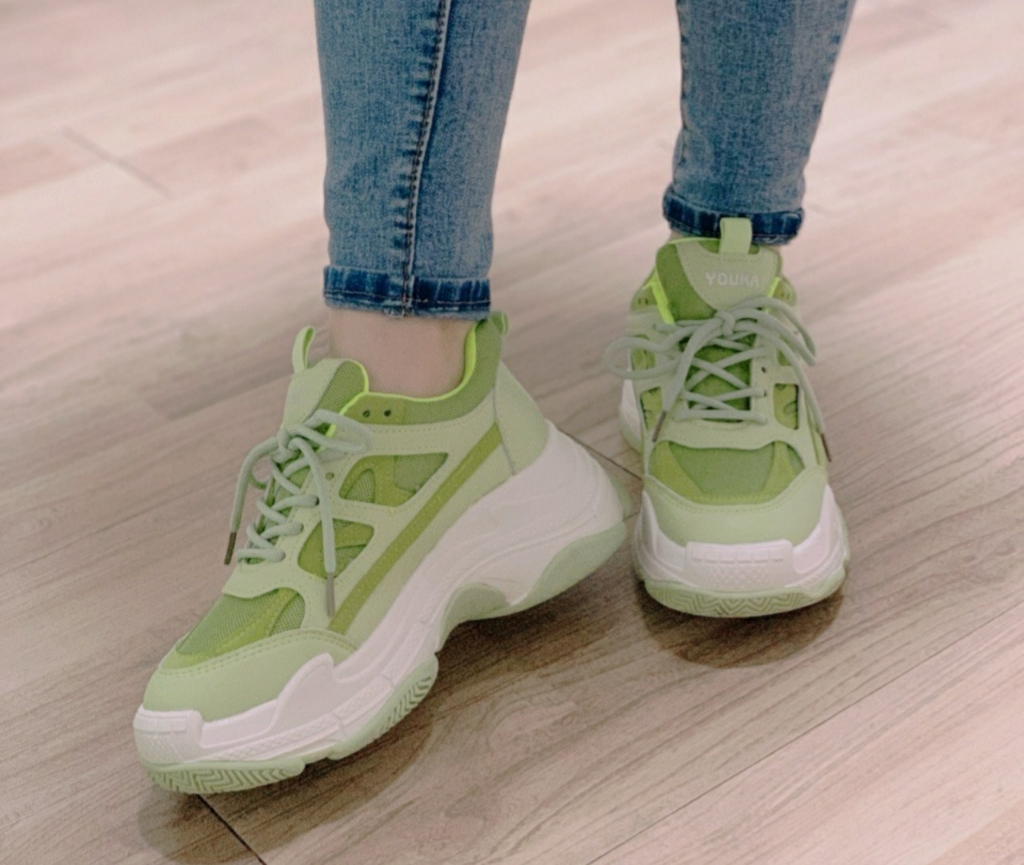봄꽃 컬러 메쉬 운동화