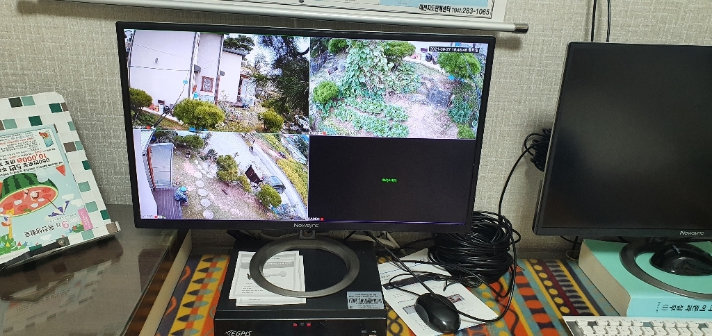 이지피스 400만화소 4채널 CCTV 자가설치 실외 카메라 풀 녹화기